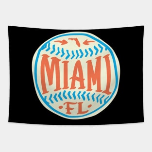 Miami Florida Hand Drawn Typography Baseball T-Shirt Tapestry