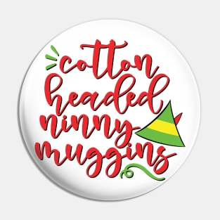 Funny Cotton Headed Ninny Muggins Christmas Elf Pin