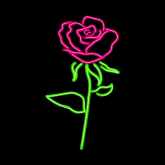 Neon Rose by Art by Eric William.s