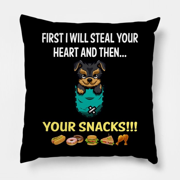 Steal Heart Yorkshire Terrier 57 Pillow by blakelan128