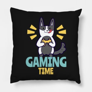 gaming time husky Pillow