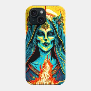 "Psychedelic Haunts: Unique and Colorful Halloween Horrors" Phone Case