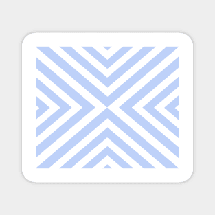 Abstract triangles geometric pattern - blue and white. Magnet