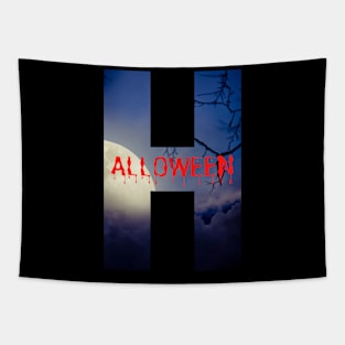 Halloween design, scary scene Tapestry