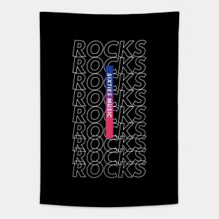 Sixties Music Rocks Repeated Text Tapestry