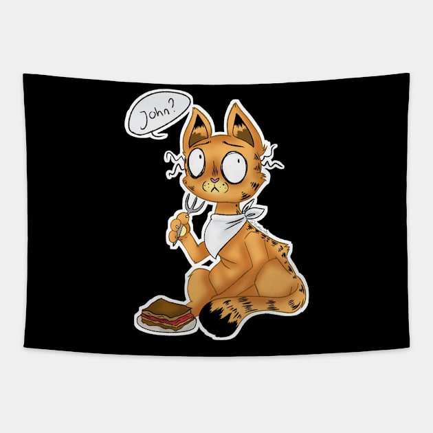 Garfield with a twist Tapestry by DyelainArt_