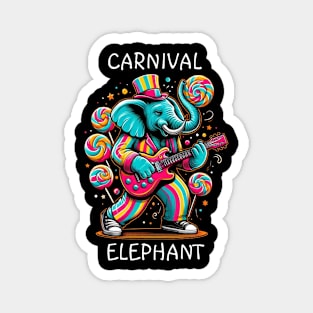 Melodic Jumbo: Elephant Jamming on Guitar Magnet