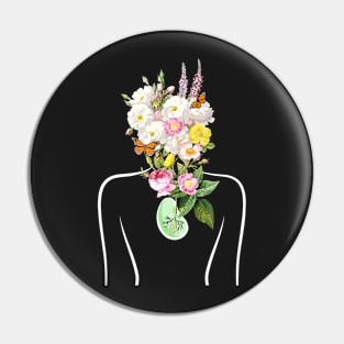 My Body Is Plant Powered | White outline Pin