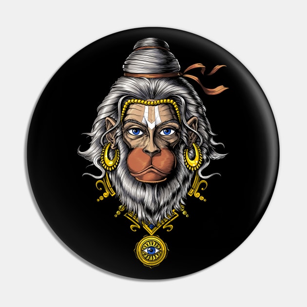 Hanuman Hindu God Pin by underheaven