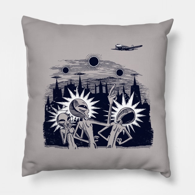 Funny Scary Original Aliens Strange UFO Extraterrestrial Conspiracy Theory Pillow by BoggsNicolas