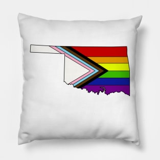 Progress pride flag - Oklahoma Pillow