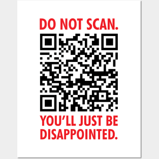 Funny Rick Roll Meme QR Code Do Not Scan Design Poster