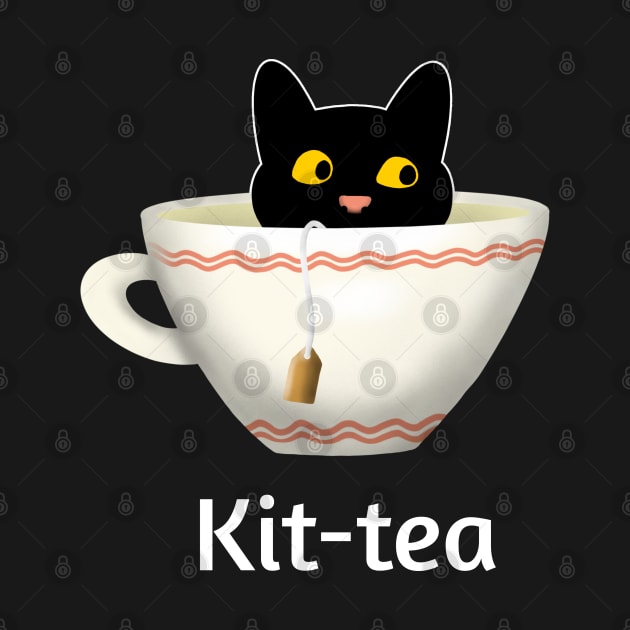 Kit-Tea Funny Cat Lover Gift, Cute Black Cat kitten kitty hiding in a cup of tea by heidiki.png