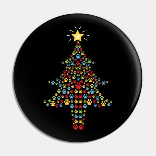 paws Christmas tree Pin