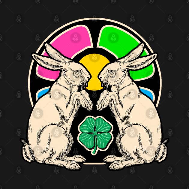 4 leaf clover and the lucky rabbit by Marccelus