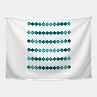 Turquoise geo stripes Tapestry