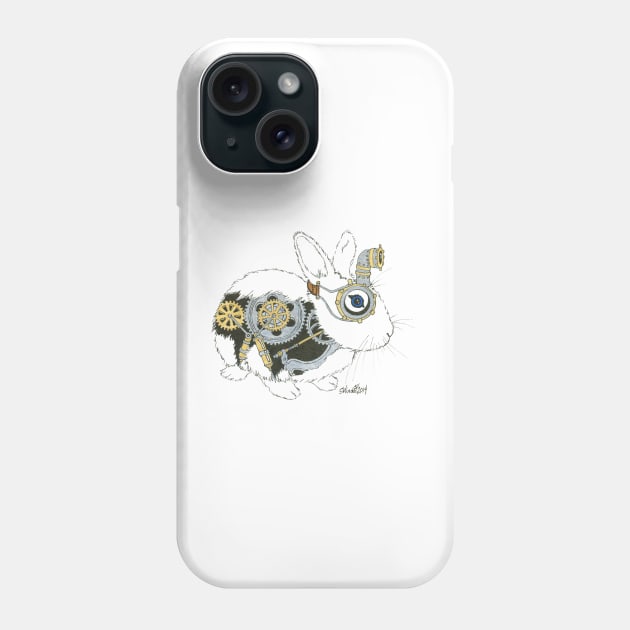 Daily Doodle 33 - Robot - Steampunk Bunny -Elvis Phone Case by ArtbyMinda