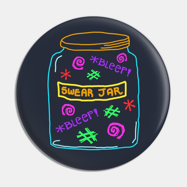 Colorful Swear Jar Pin by RawSunArt