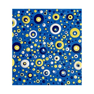 Blue and yellow abstract design T-Shirt