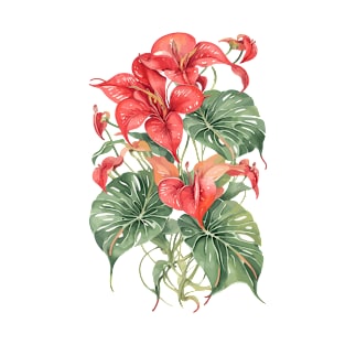 Anthurium Flowers T-Shirt