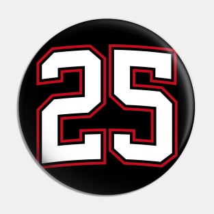 Number Twenty Five 25 Pin