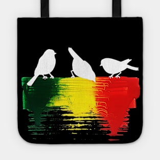 Three Little Birds Rasta Paint Tote