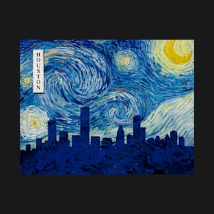 Houston Starry Night Van Gogh T-Shirt