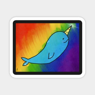 Rainbow Narwhal Magnet