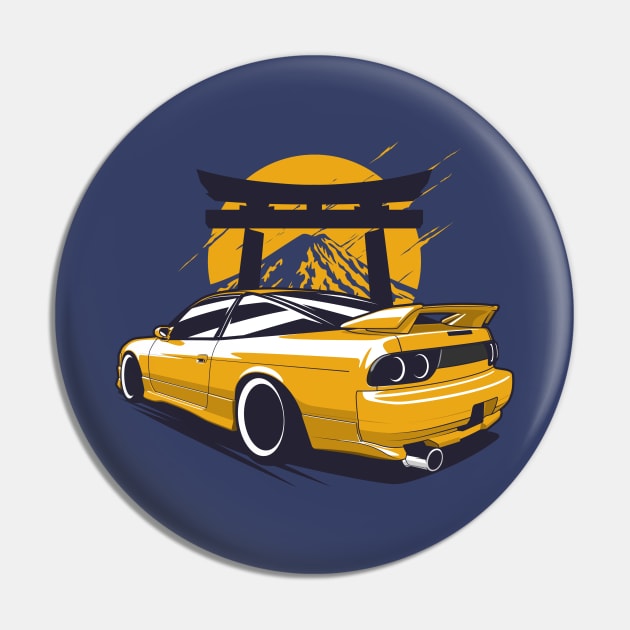 Yellow S13 JDM Pin by KaroCars