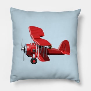 Cartoon biplane Pillow