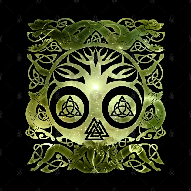 Tree of life - Yggdrasil  and celtic animals by Nartissima