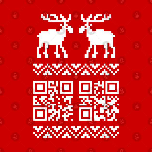 Moose QR Code Sweater by tinybiscuits