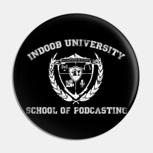 IU: School of Podcasting (white print) Pin