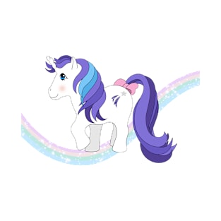 White unicorn with purple hair T-Shirt