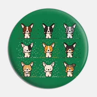 The Stumpy Brigade - Pembroke And Cardigan Corgis Pin