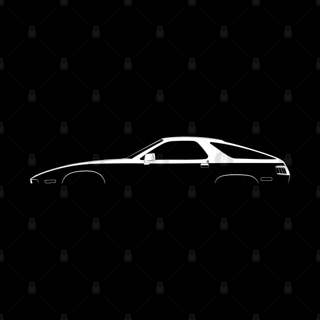 Porsche 928 Silhouette by Car-Silhouettes