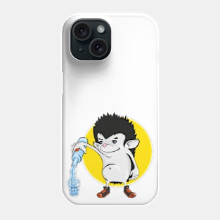 the hedgehog pours the drink Phone Case