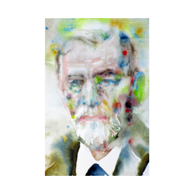 Sigmund Freud Watercolor Portrait 2 Freud Mug Teepublic