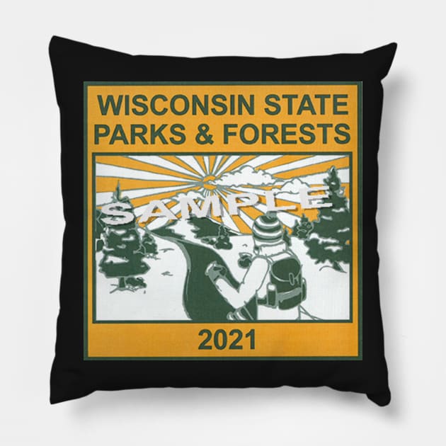 wisconsin state park Pillow by yassinebd