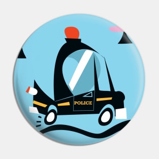 Cute Cartoon Police Car Pin