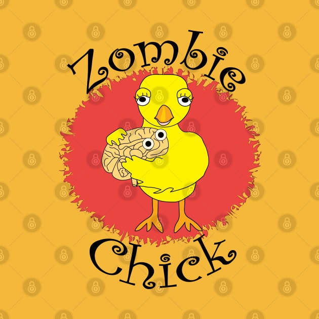 Zombie Chick Text by Barthol Graphics