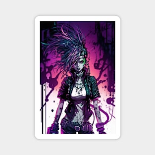 Cyberpunk Goth Girl Magnet