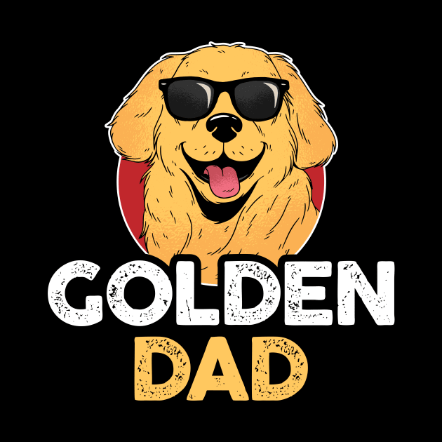 Golden Retriever Dad Funny Dog Gift by CatRobot