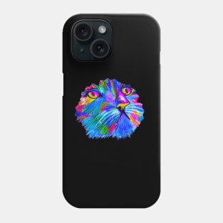 Neon Cat (shirt front) Phone Case