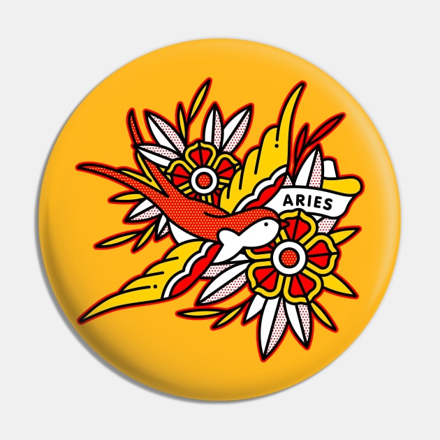 Aries Bird Pin by paklapor23