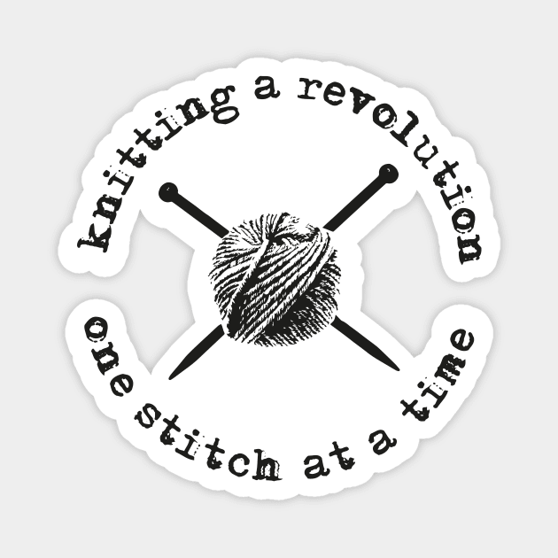 Knitting A Revolution Magnet by Lili O' Riot