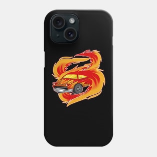 Burning car Phone Case