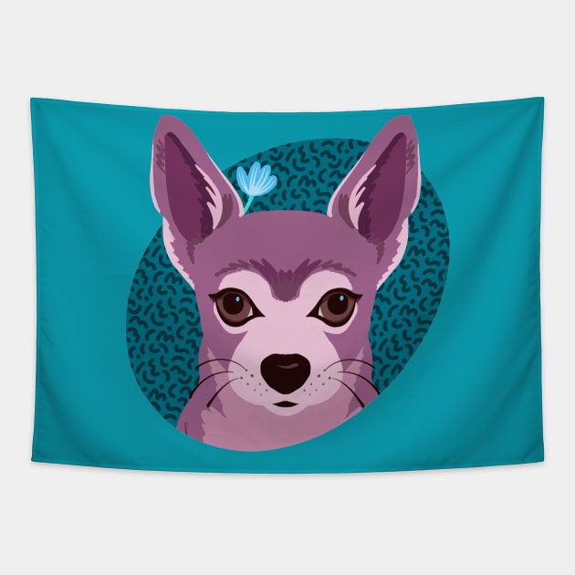 Cute Chihuahua Tapestry by Annelie