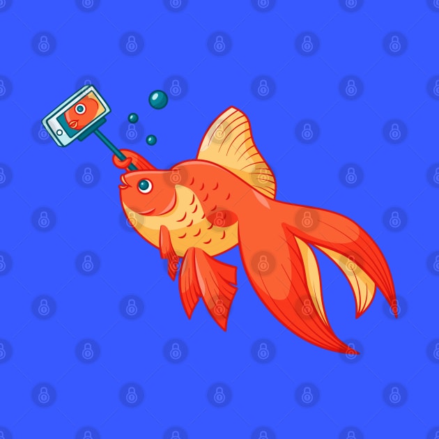 Funny Fish Taking Selfie - Selfie Lover by Artistic muss