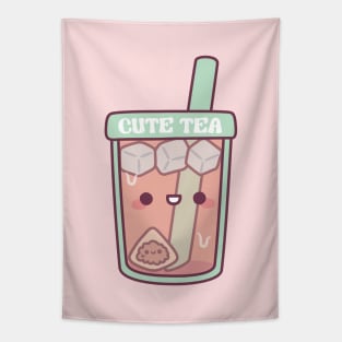 Cute Tea Bag Ice Tea Cutie Pun Tapestry